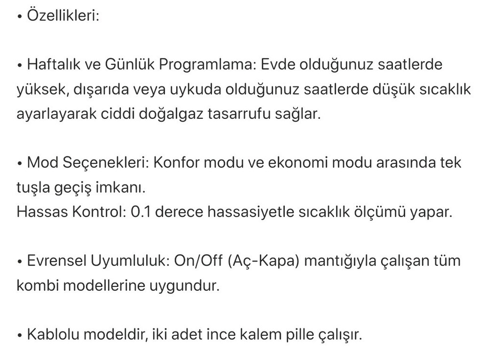 general ht 300 kablolu oda termostadı - 2