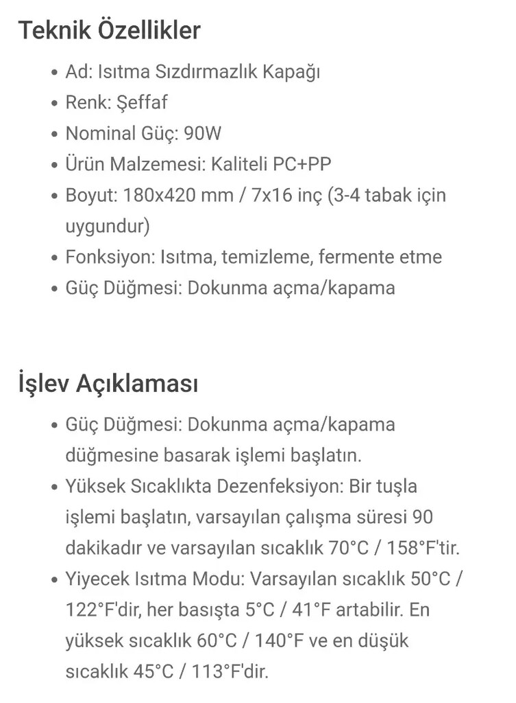 Sıfır ürün ,Çok Fonksiyonlu Elektrikli Yiyecek Isıtıcı Kap, BEYLİKDÜZÜ - 12