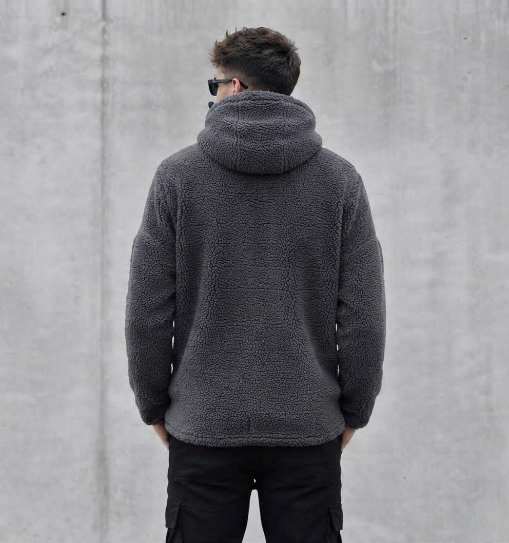 Polar Ceket Erkek Gri Renk - 5
