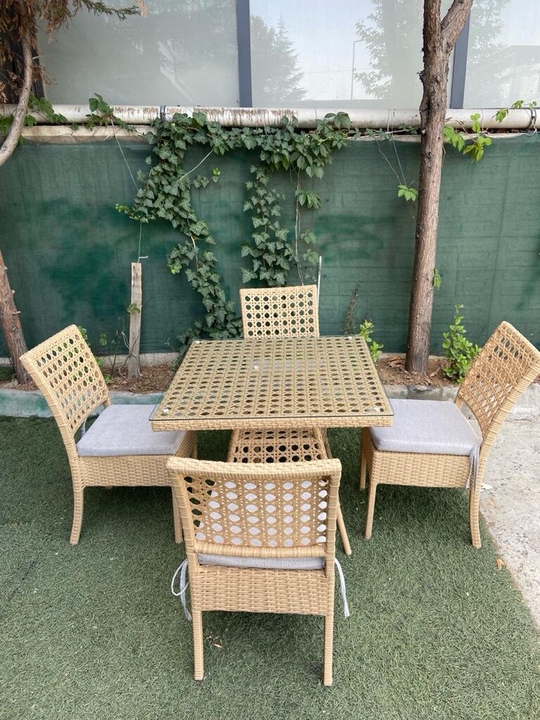 Rattan masa sandalye takımı - 5