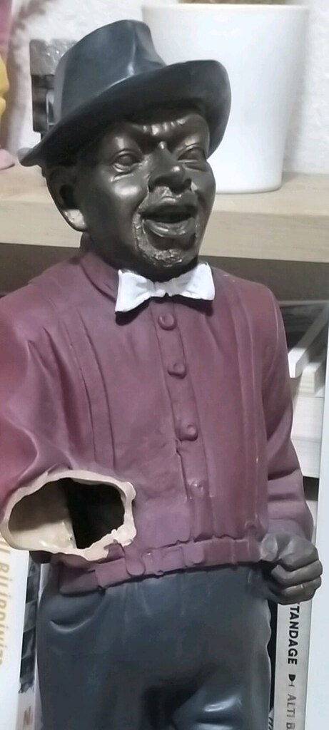 Vintage cazcı büyük boy heykel - 7