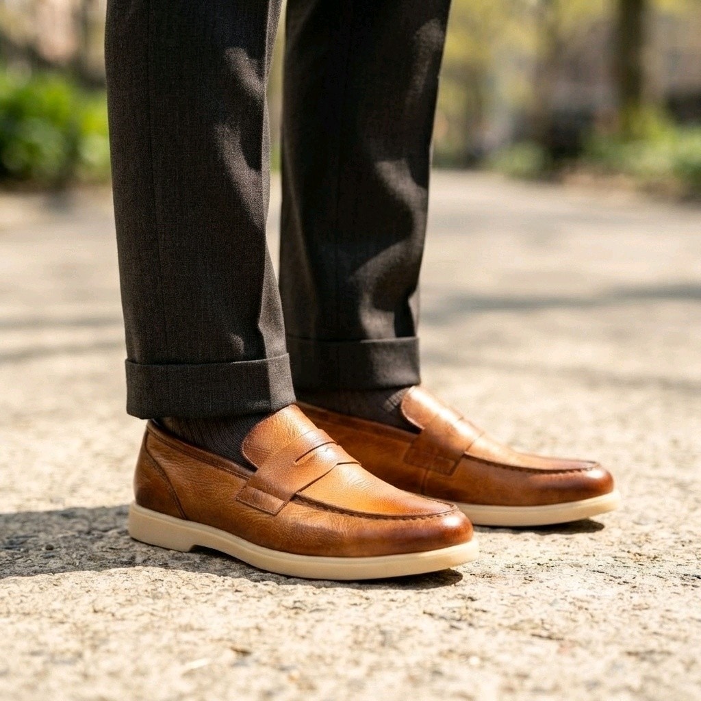 HAKİKİ DERİ LOAFER TABA (40-44) ERKEK AYAKKABI YENİ - 11