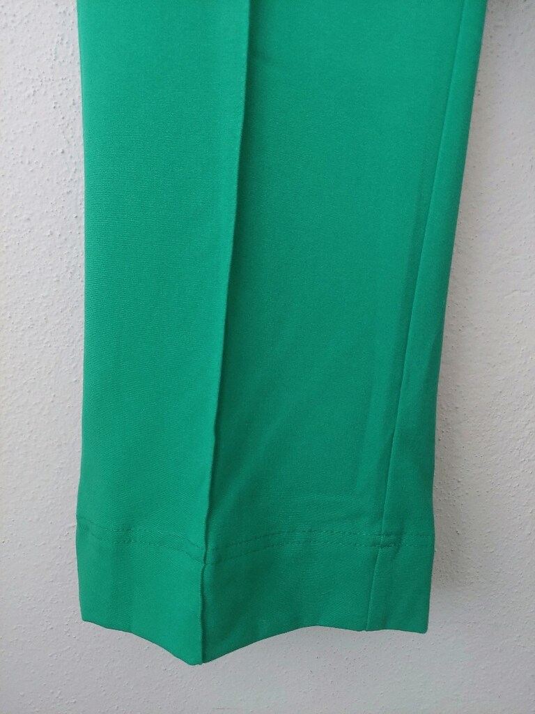 Bayan yeşil renk kumaş pantolon - 4