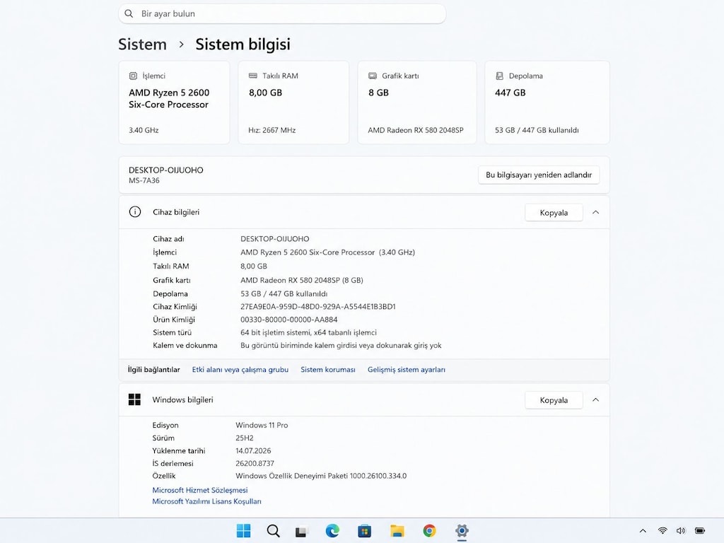 F/P Canavarı! Ryzen 5 2600 | RX 580 8 GB | RGB Gaming Bilgisayar - 4