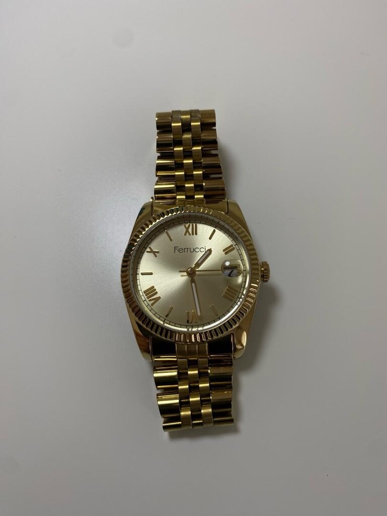 ferrucci rolex kasa çelik kordon Gold kadın kol saati 3atm 36mm - 4