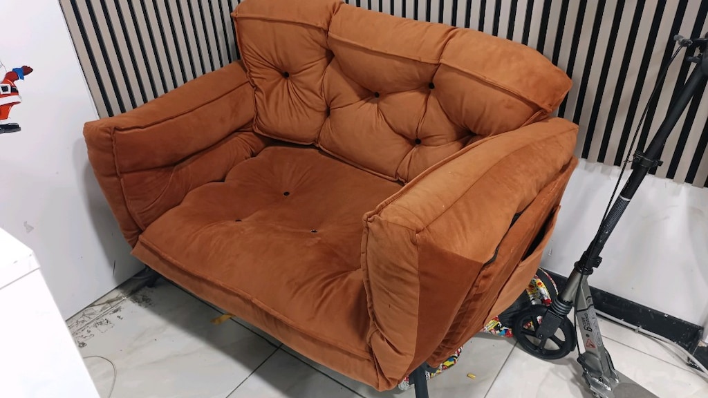 kadife açılır koltuk yatak