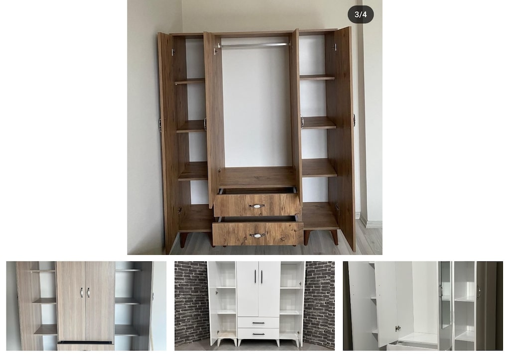 4 kapaklı elbise dolabı oyxtxszsnv - 4