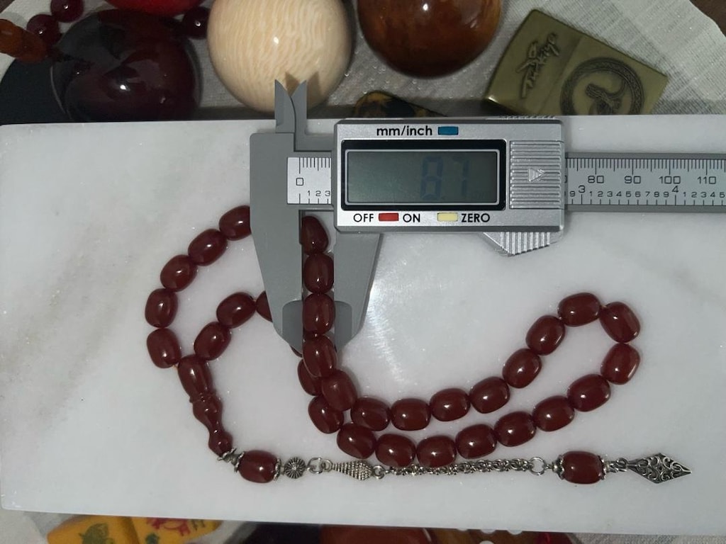 Sıkma Kehribar Tesbih - 4