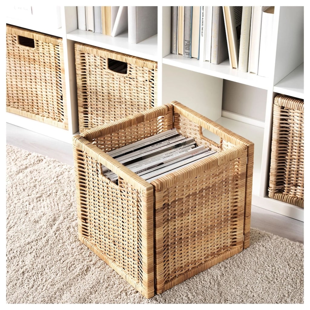 IKEA BRANÄS Sepet, 4'lu Seti, Rattan, 32 x 34 x 32 cm - 2