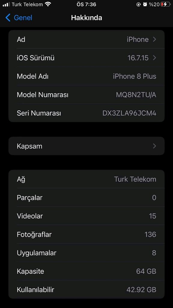 TR CİHAZ SATILIK 8 PLUS - 9