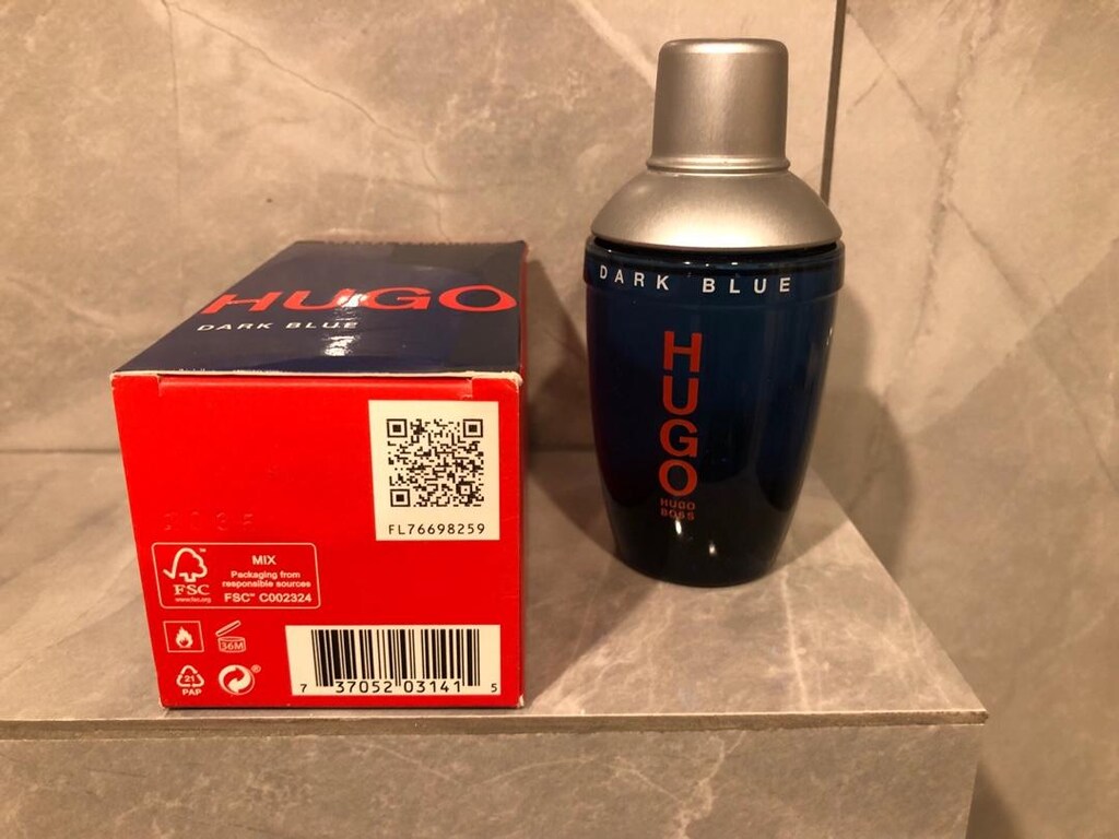 HUGO BOSS dark blue edt- 75 ml-orijinal parfüm QR kodu üstünde - 2