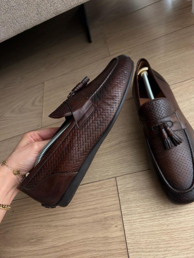 Lufian Örgü Desen Deri Loafer Ayakkabı - 3