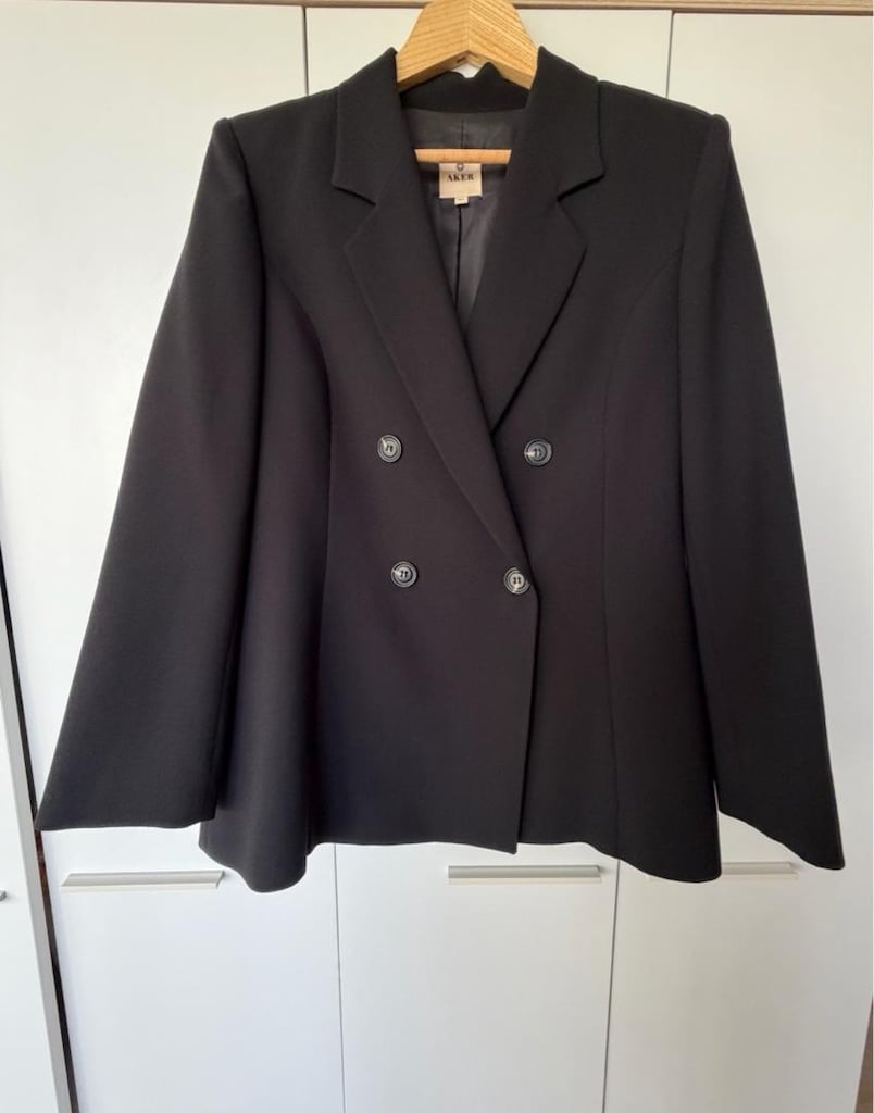 AKER Siyah Kruvaze Blazer Ceket Sıfır Ürün - 7