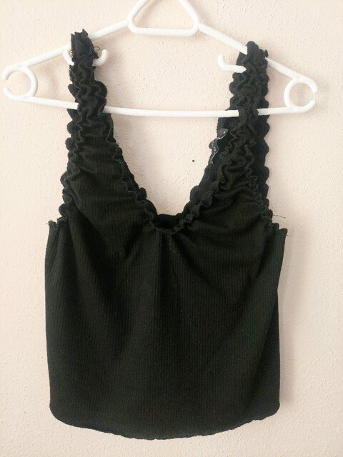 trendyol Büzgü Askılı Fitilli Kadın Crop top&bluz