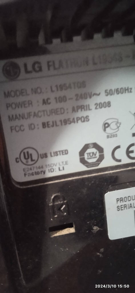 lg 19 inç monitör pc için#sağlam çalışır#flatron L1954TQS modeli - 3