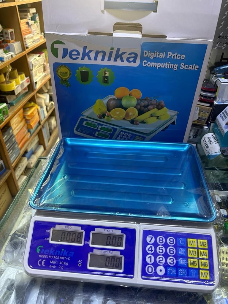 Teknika ACS-809T+ Dijital Terazi 40 Kg – Fiyat Hesaplamalı Profesyonel - 3