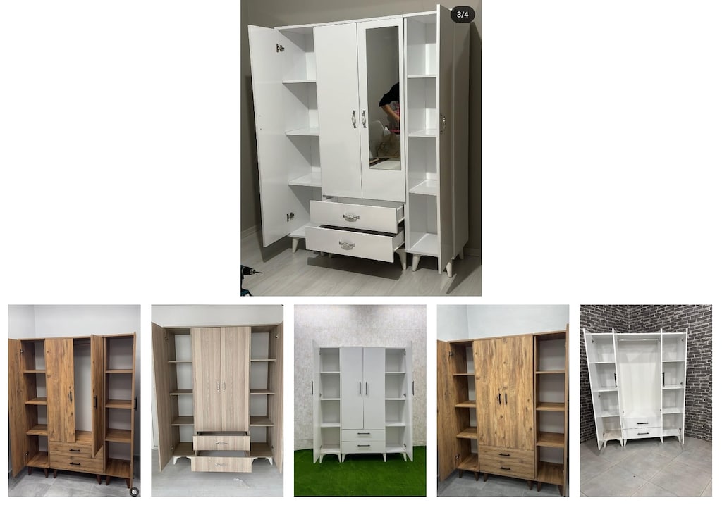 4 kapaklı elbise dolabı jbilrqsuhr - 6