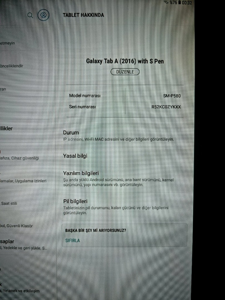 10.1 inç Kalemli Samsung sm-p580 Tablet - 6