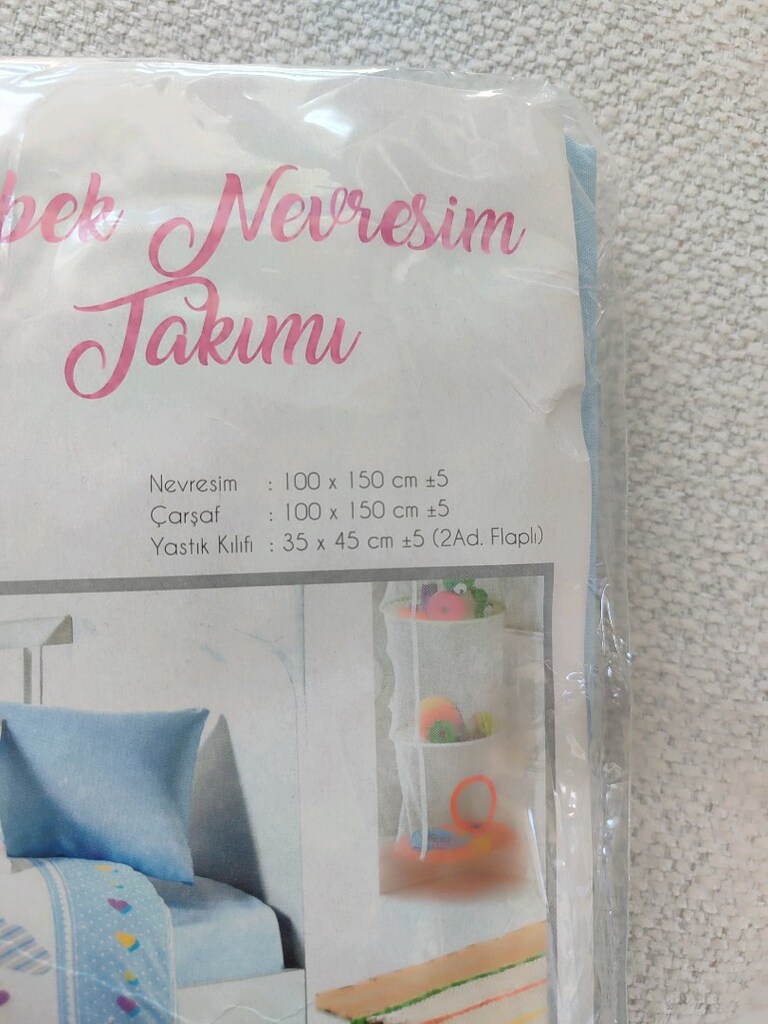 yeni etiketli bebek nevresim takımı - 2