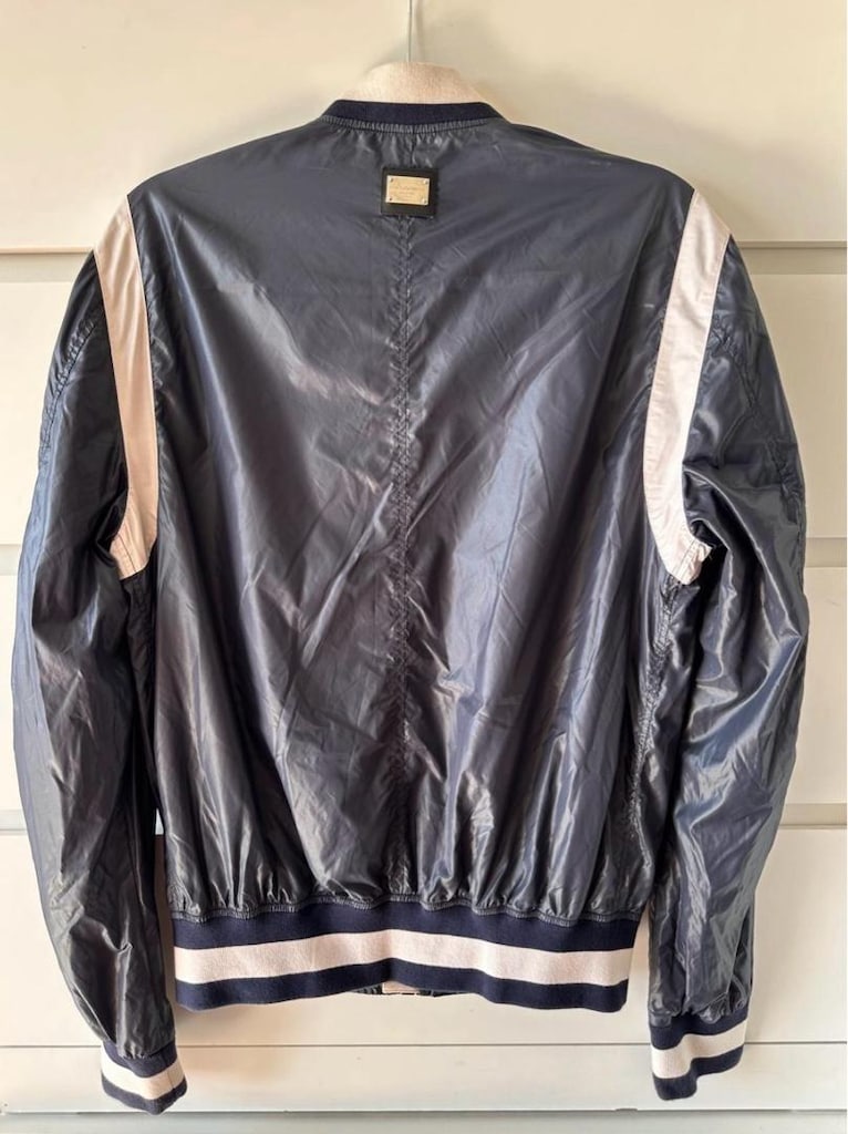 DOLGE GABBANA Siyah ve krem rengi bomber ceket - 4