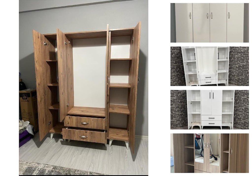 4 kapaklı elbise dolabı fdkghkppbw - 3