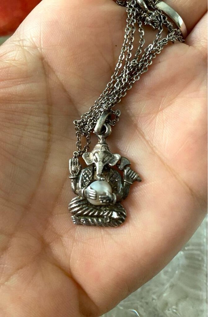 Vintage İncili Ganesha Kolye - 4