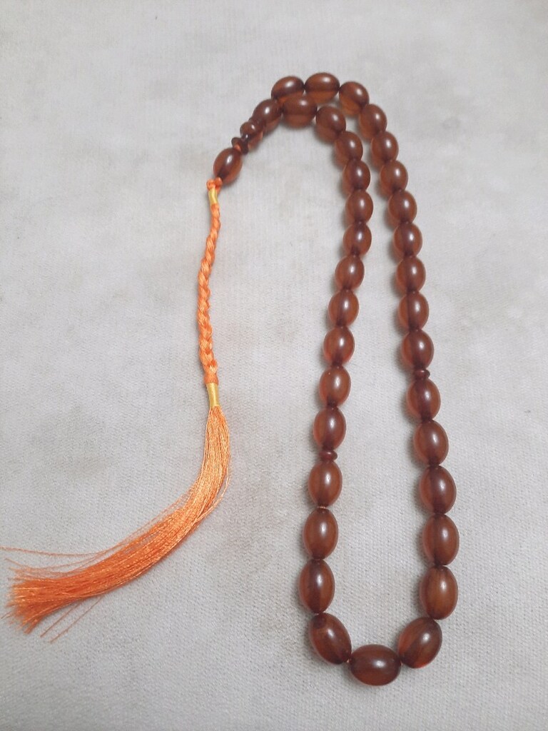 sandık malı iri sıkma kehribar tesbih - 3