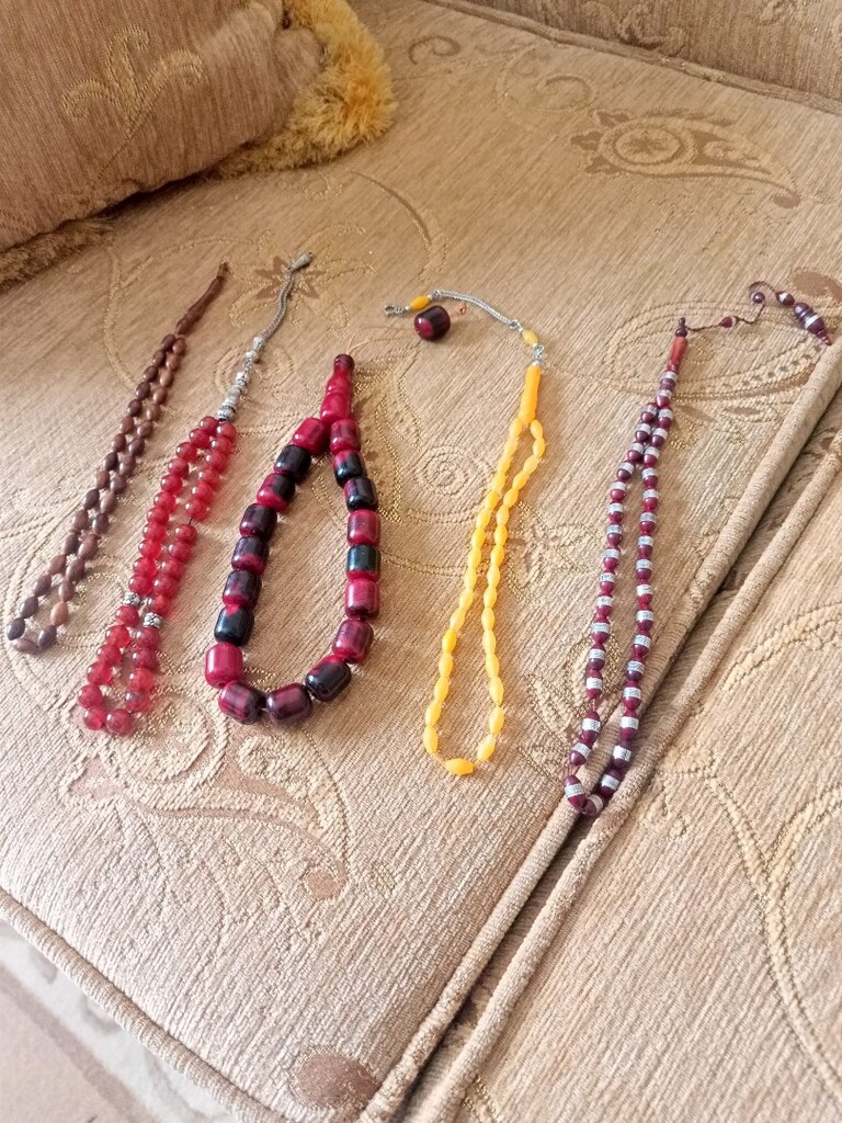 satılık oltutasi hakiki Oltu taşı tesbih ve kehribar tesbih hiç kullan - 5