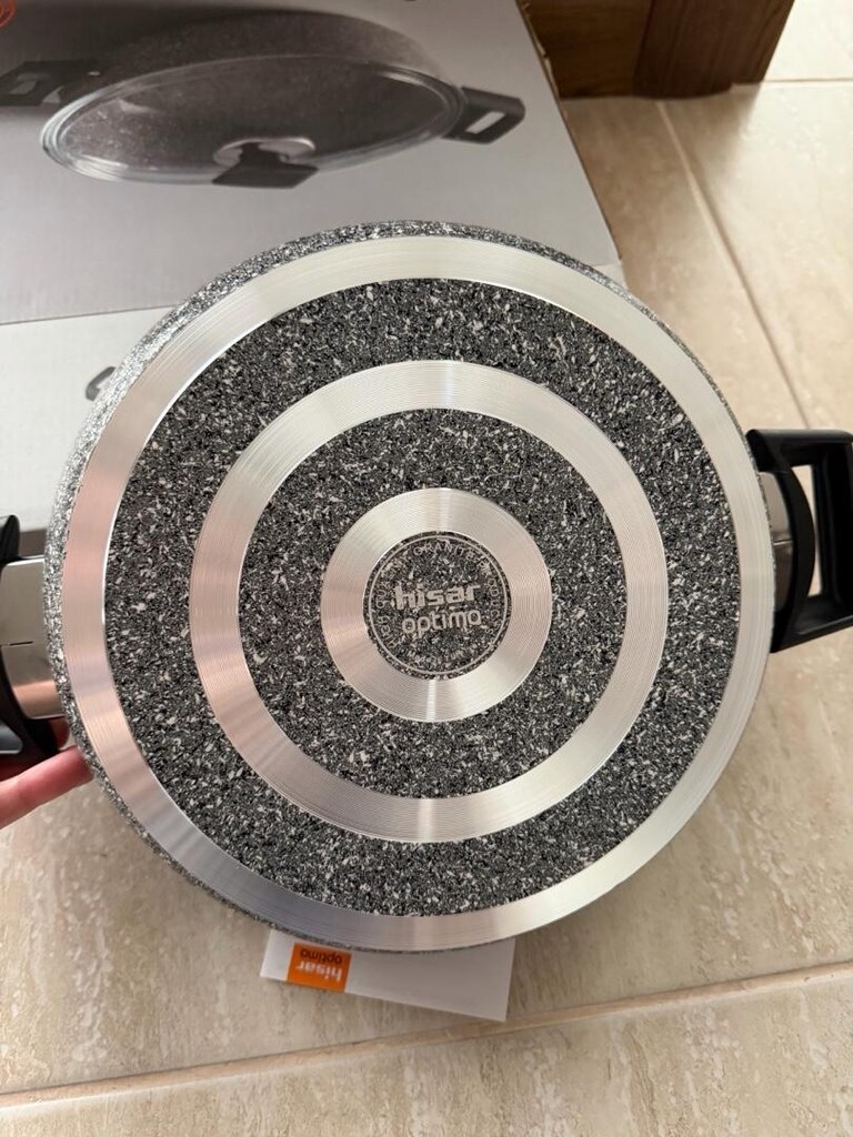 Hisar Optima 26 cm Siyah Basık Tencere - 3