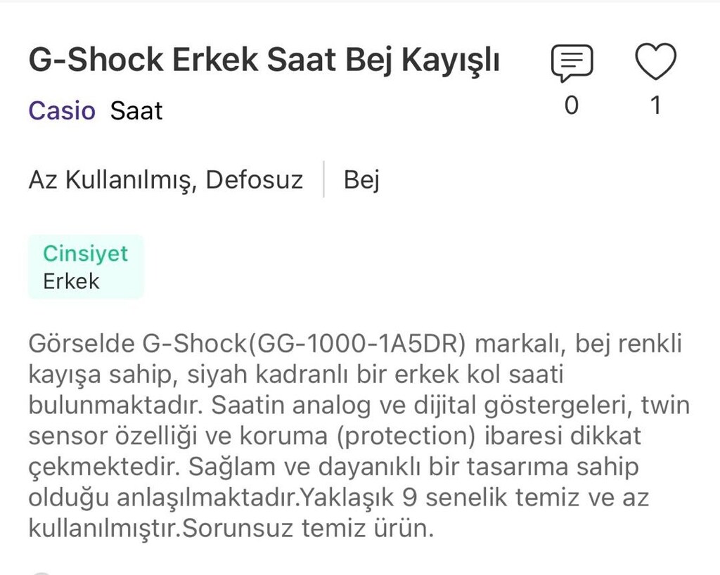 Casıo G Shock temiz saat - 8
