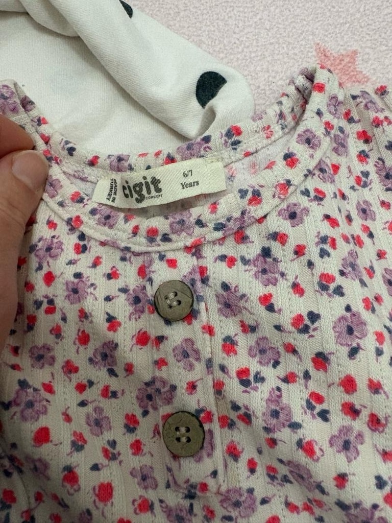 Şahaneee 4 lü kız çocuk pijama seti 6/7 yaş - 4
