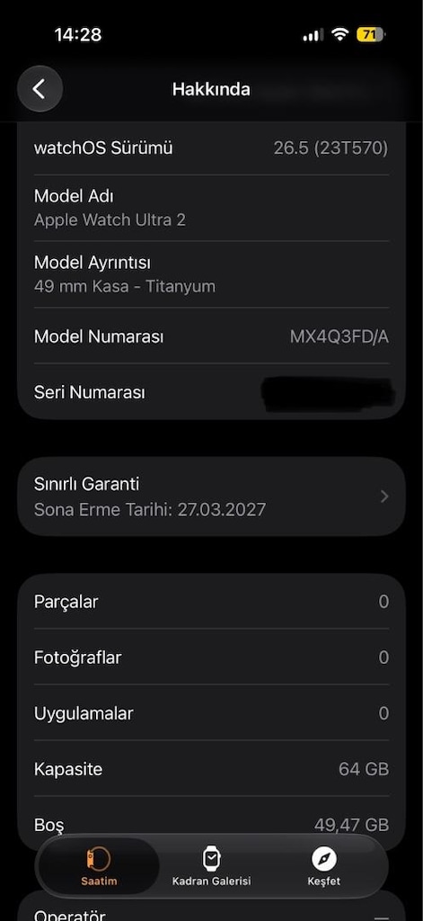 sıfır garantili Apple Watch ultra 2 siyah - 8