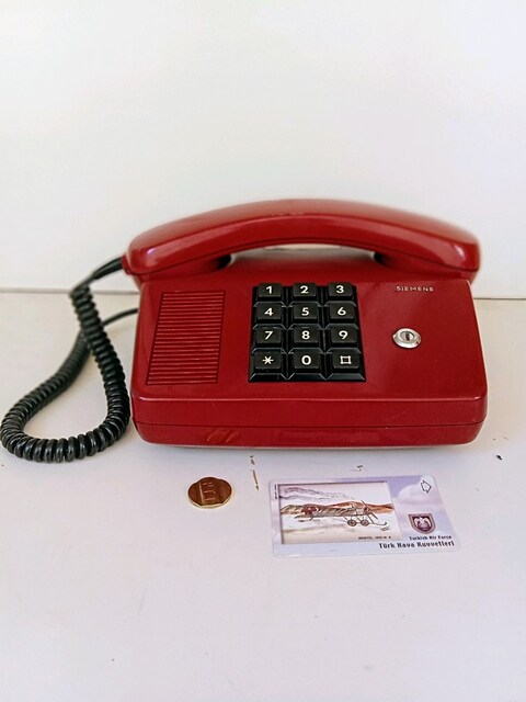 Popart Siemens Bordo Rengi Tuşlu Telefon