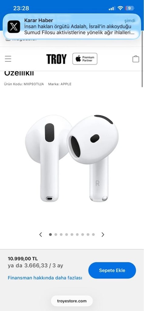 AirPods 4. (Orijinal kutusunda, hiç açılmamış ve kullanılmamış)