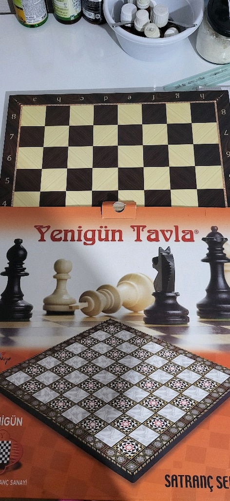 Orijinal Ahşap Satranç Takımı - Büyük Boy Masif MDF