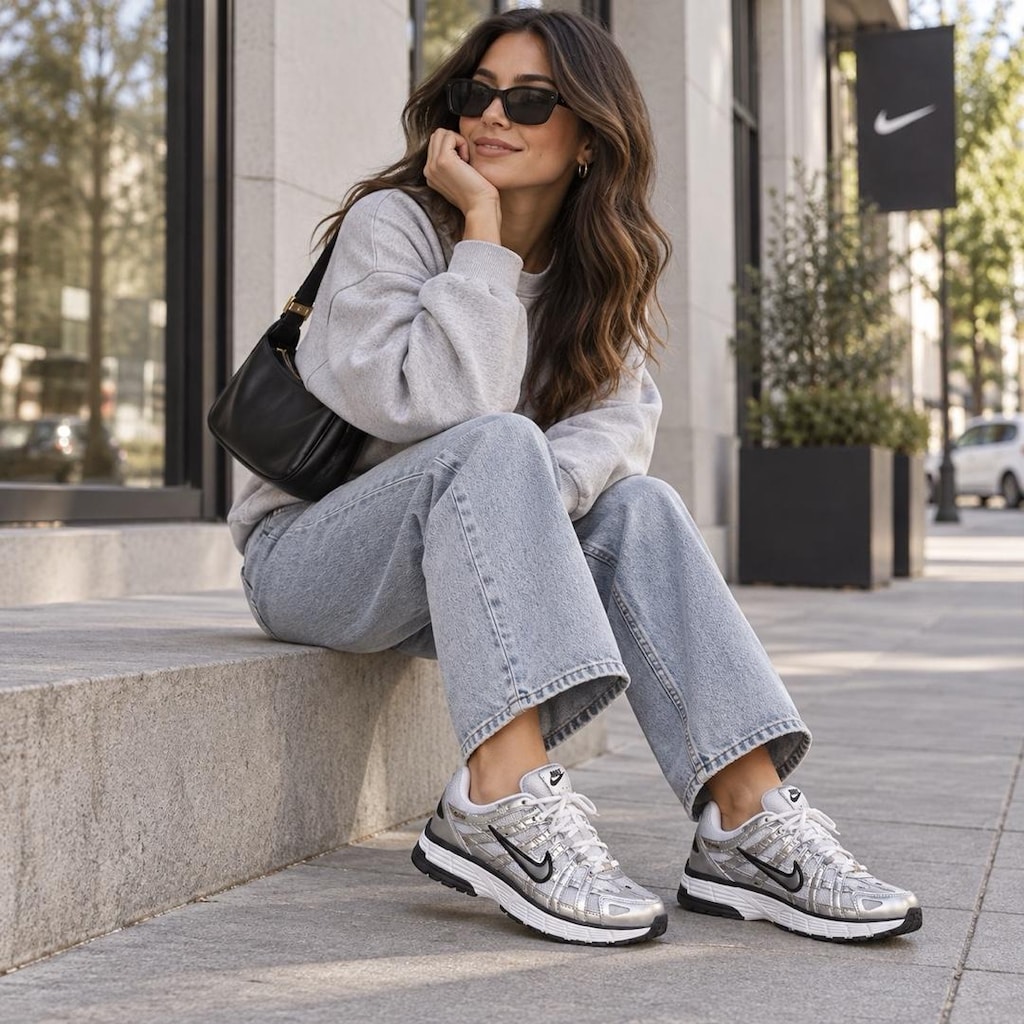 ‼‼NİKE P-6000 / UNISEX GÜMÜŞ