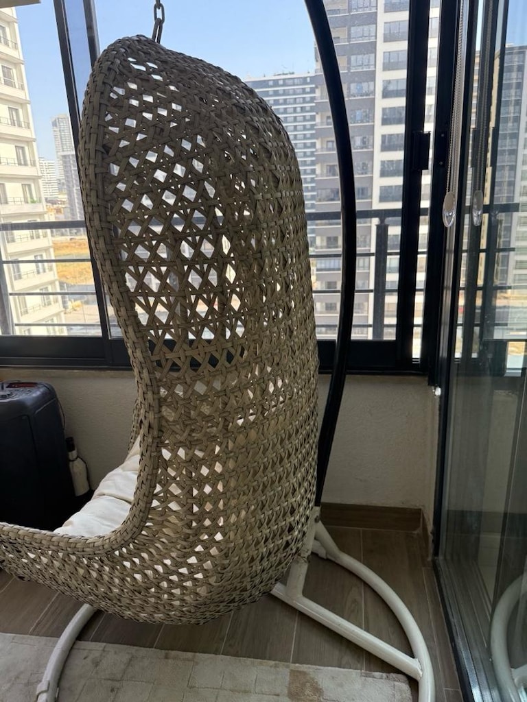 XXL Rattan Balkon Bahçe Salıncağı 150+ Kg Taşıma Kapasiteli - 4