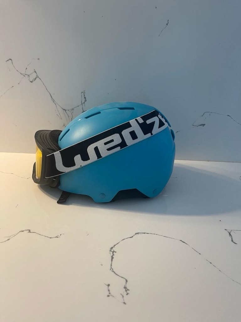Wedze Kayak/Snowboard kask + Orijinal Gözlük | 53-56 cm |Ayarlanabilir - 2
