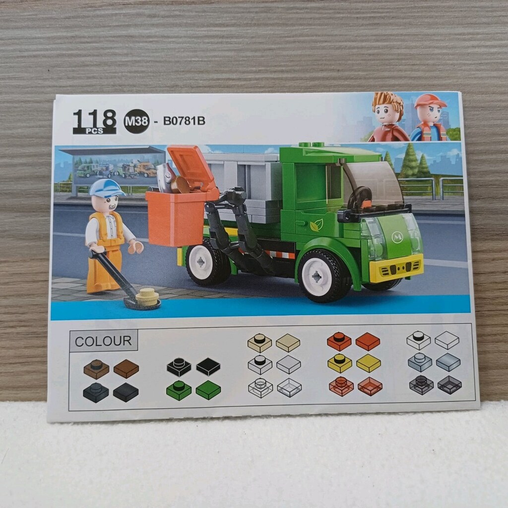 Sluban Town Çöp Kamyonu Lego Seti (118 Parça) - Eksiksiz / Temiz - 4