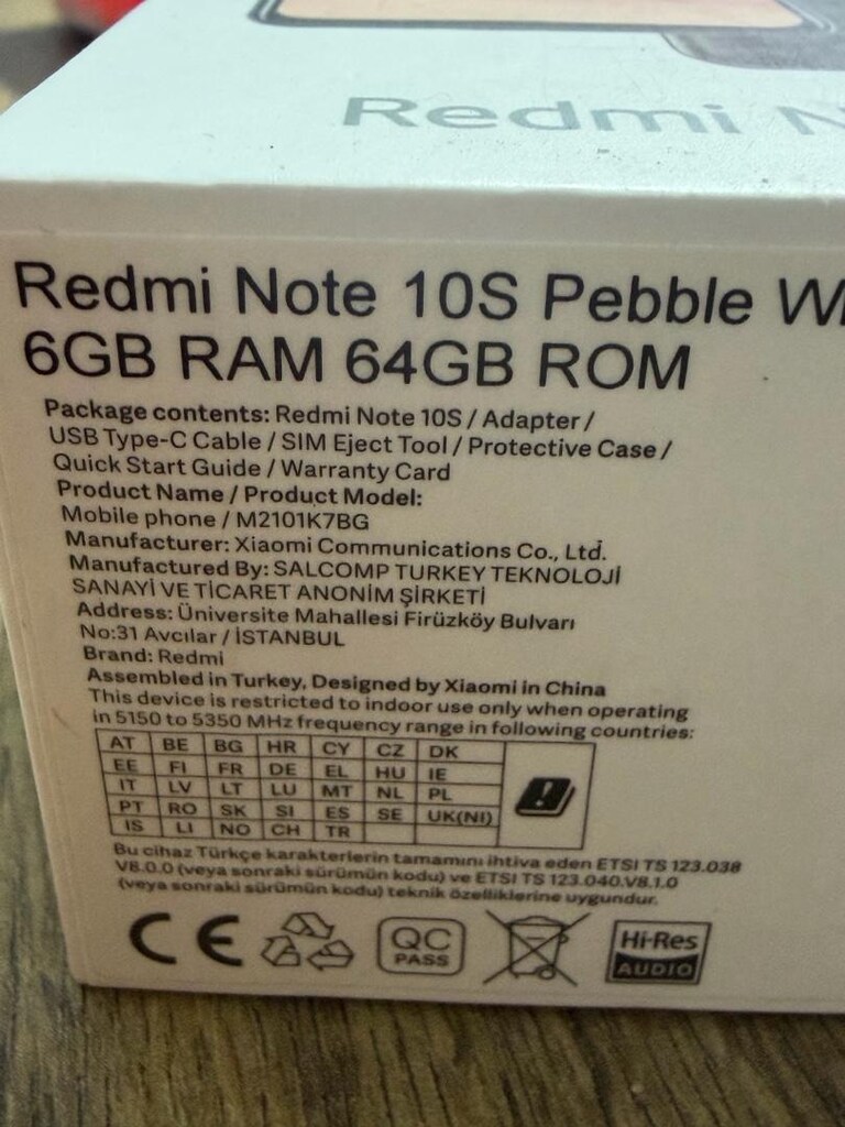 XİAOMİ REDMİ NOTE 10S 6gb+64ram - 6