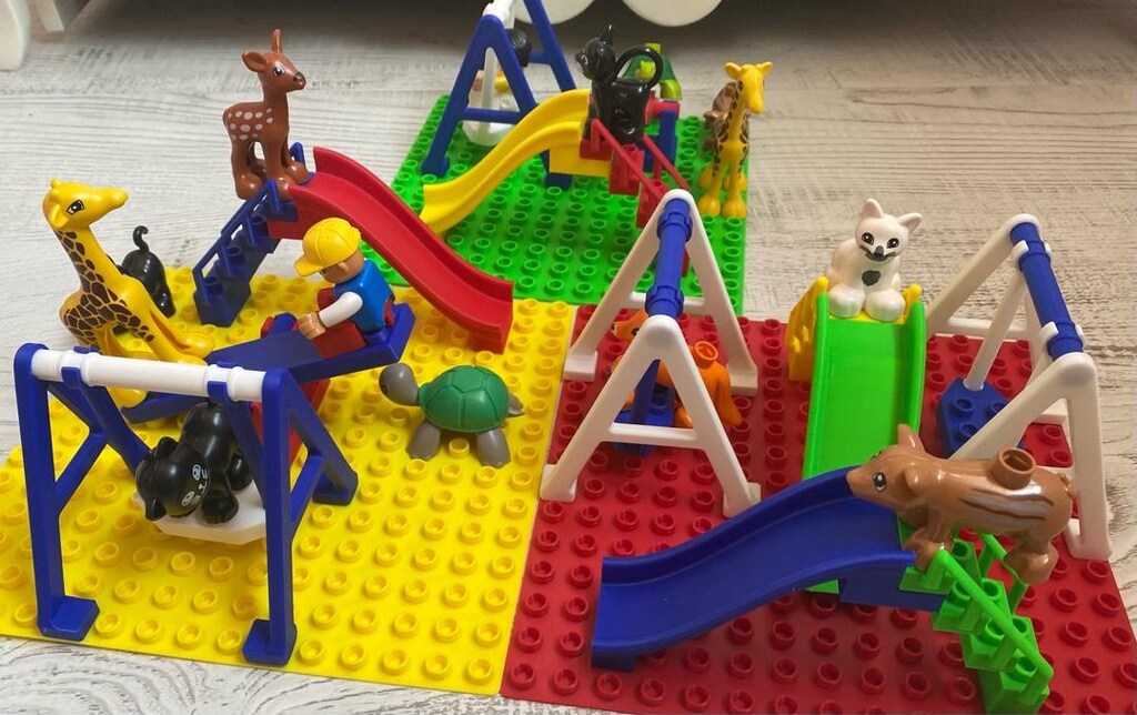 Lego duplo uyumlu oyun parkı araçlar - 8