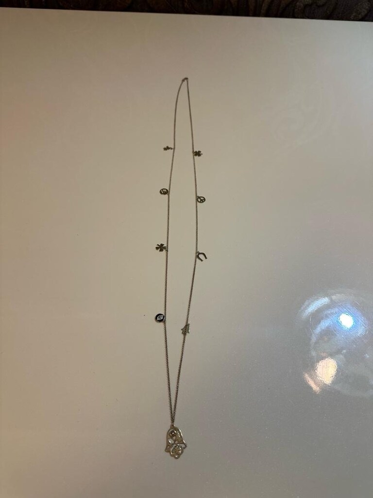 Gümüş şans kolyesi 58 cm , 11 gr gümüş - 6