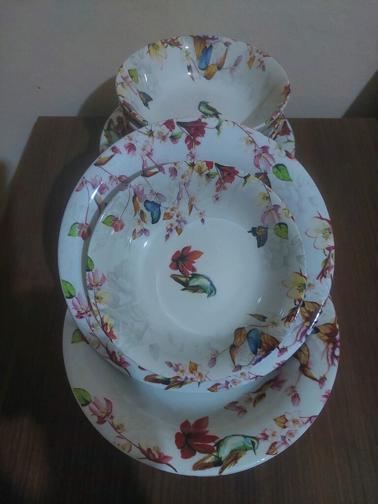 sıfır 6 büyük boy yemek tabağı 6 adet kase - 2