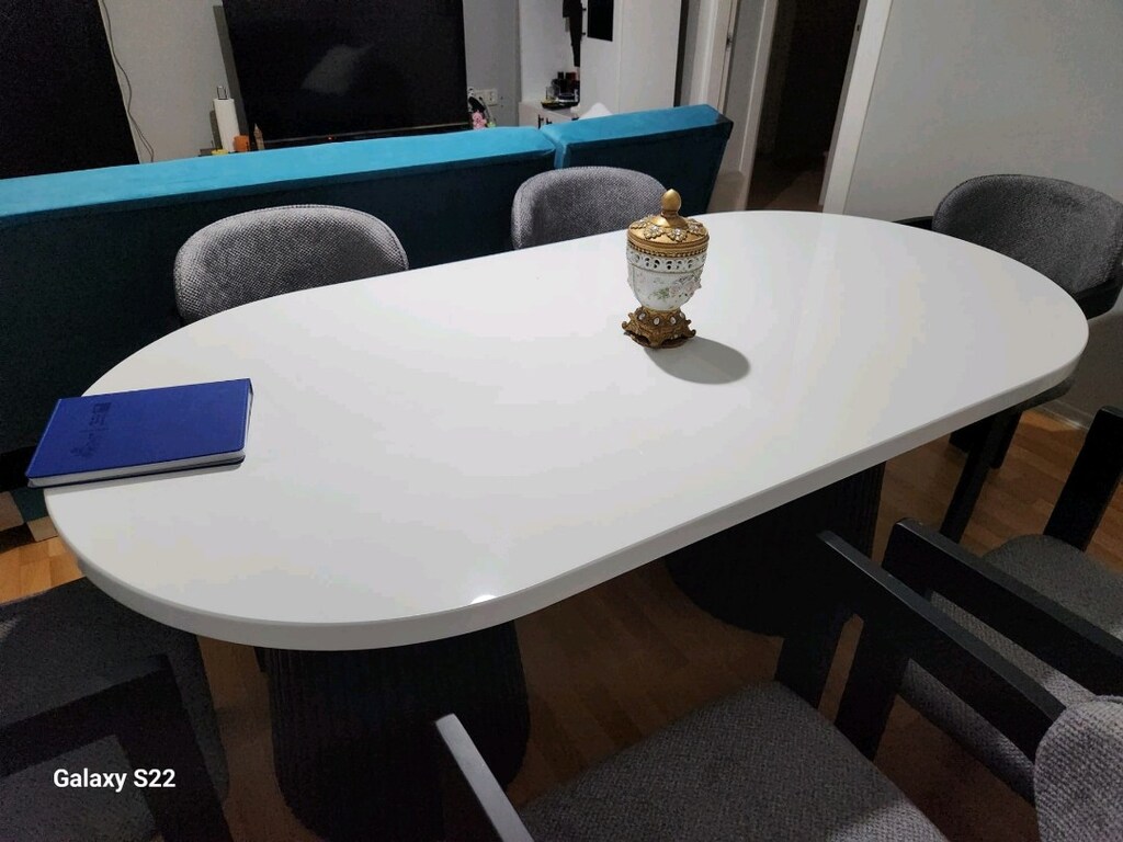 Sıfırdan Farksız! Modern 6 Kişilik Oval Yemek Masası & Sandalye Takım - 2