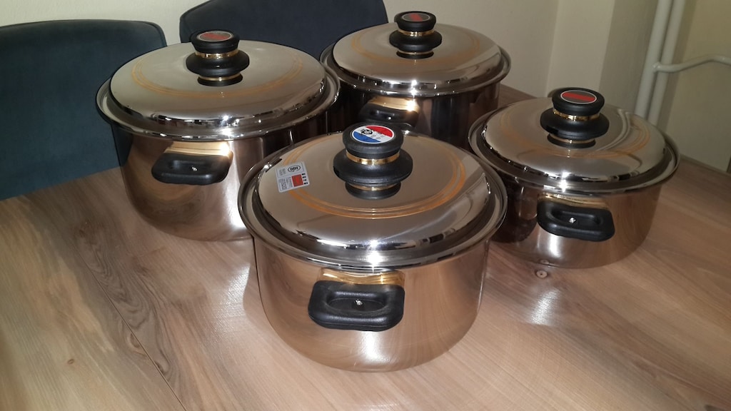 4lü Buhar çıkışlı Çelik Ağır Tencere Seti SIFIR - 4