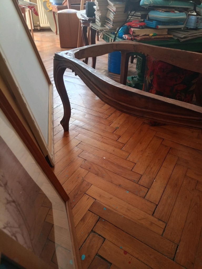 Vintage Louis XV Ahşap Sehpa İskeleti – Cabriole Bacak – 87 cm - 2