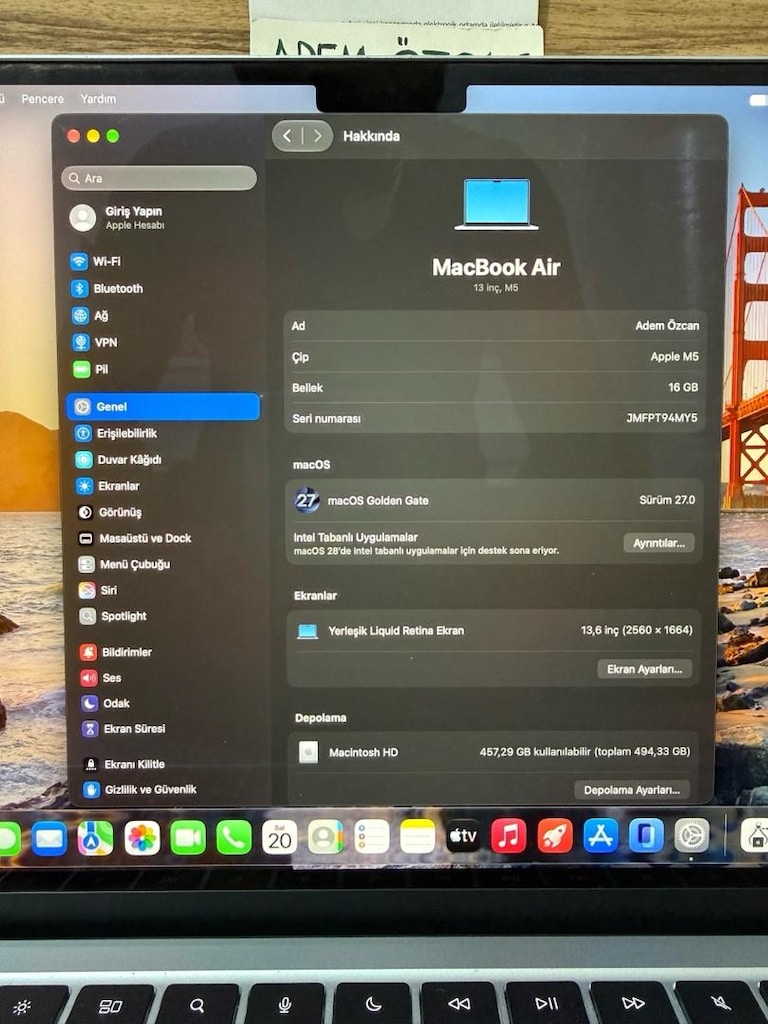 MacBook Air / M5 / 13 inç / 16 GB Ram / 512 GB Ssd - 2