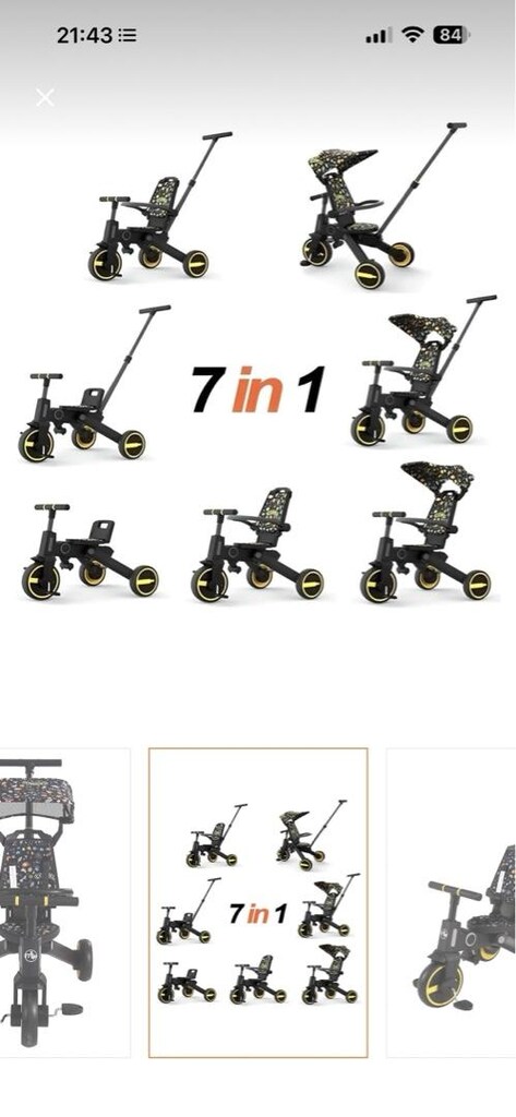 3 tekerlekli itmeli bisiklet