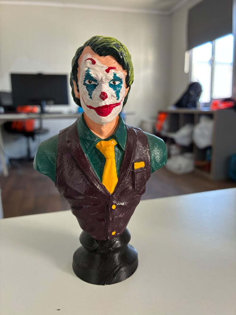 Joker 3D Baskı Büst Figür - Elle Boyalı