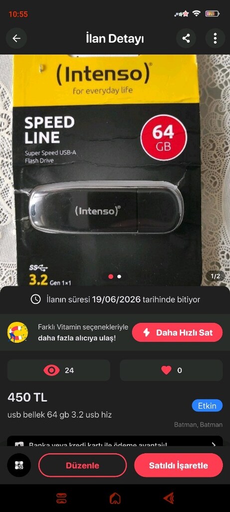 mini usb bellek metal 32 gb acilmamis sifir - 3